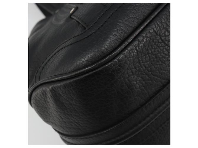 Céline Borsa CELINE Triomphe in pelle nera argento 185601A Nero - vista 11