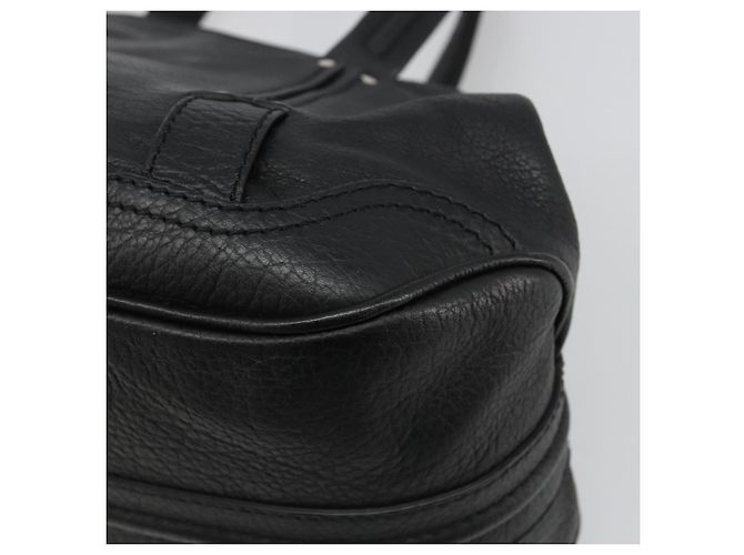 Céline Borsa CELINE Triomphe in pelle nera argento 185601A Nero - vista 12
