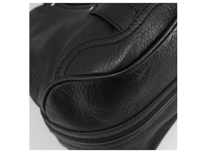 Céline Borsa CELINE Triomphe in pelle nera argento 185601A Nero - vista 13