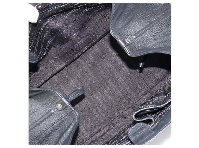 Céline Borsa CELINE Triomphe in pelle nera argento 185601A Nero - vista 15