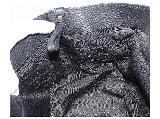 Céline Borsa CELINE Triomphe in pelle nera argento 185601A Nero - vista 17