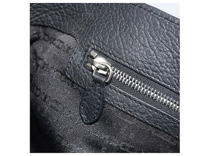 Céline Borsa CELINE Triomphe in pelle nera argento 185601A Nero - vista 18