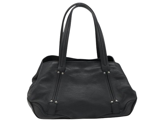 Céline Borsa CELINE Triomphe in pelle nera argento 185601A Nero - vista 3