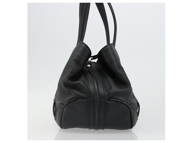 Céline Borsa CELINE Triomphe in pelle nera argento 185601A Nero - vista 4