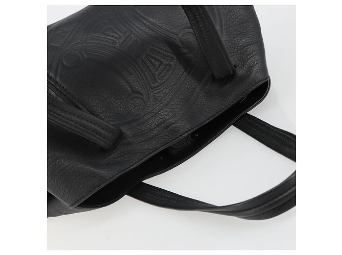 Céline Borsa CELINE Triomphe in pelle nera argento 185601A Nero - vista 6