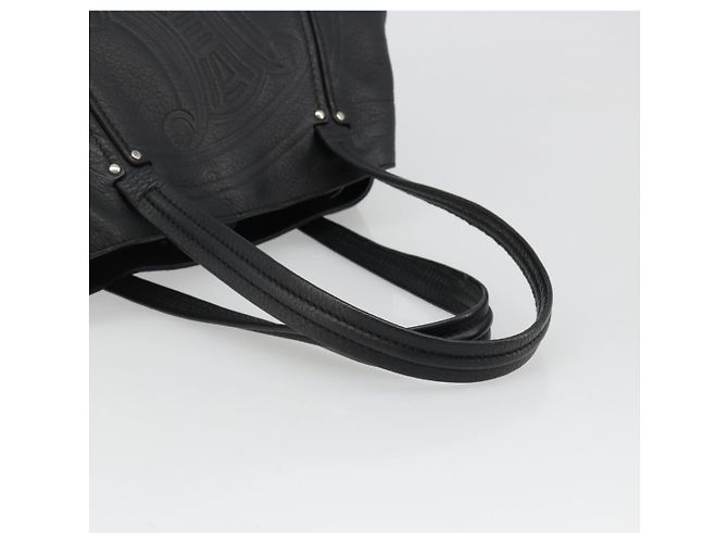 Céline Borsa CELINE Triomphe in pelle nera argento 185601A Nero - vista 7