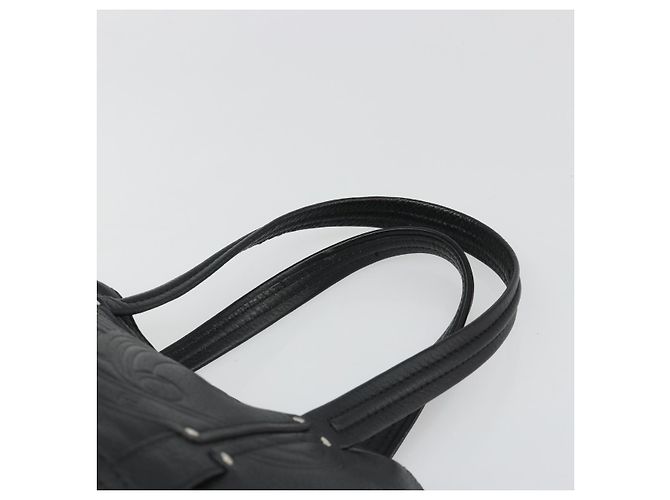 Céline Borsa CELINE Triomphe in pelle nera argento 185601A Nero - vista 8