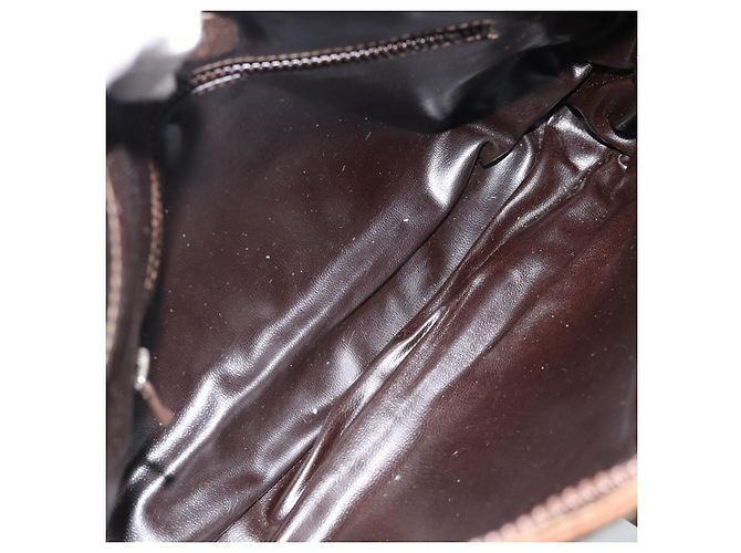 Borsa a tracolla GUCCI GG Supreme Web Sherry Line PVC Beige Oro Auth 186802 D'oro - vista 16