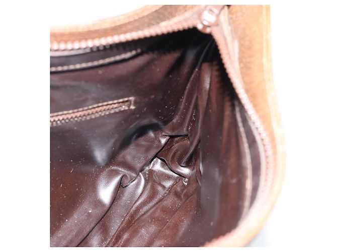 Borsa a tracolla GUCCI GG Supreme Web Sherry Line PVC Beige Oro Auth 186802 D'oro - vista 17