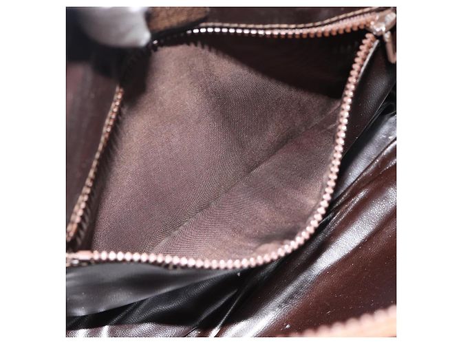Borsa a tracolla GUCCI GG Supreme Web Sherry Line PVC Beige Oro Auth 186802 D'oro - vista 20