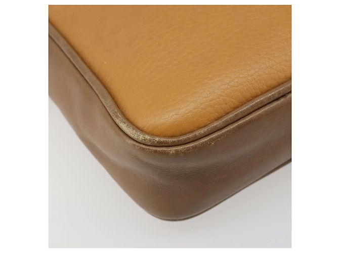 Borsa a Spalla LOEWE in Pelle Marrone Oro Auth 187385 D'oro - vista 14