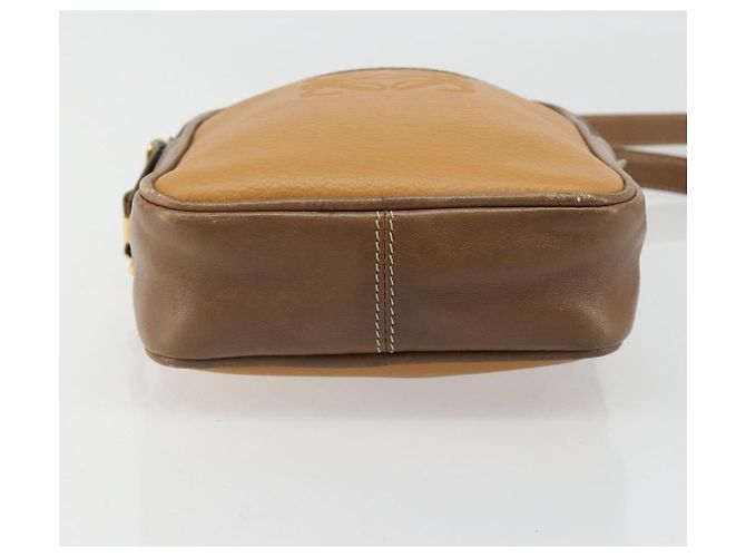 Borsa a Spalla LOEWE in Pelle Marrone Oro Auth 187385 D'oro - vista 5