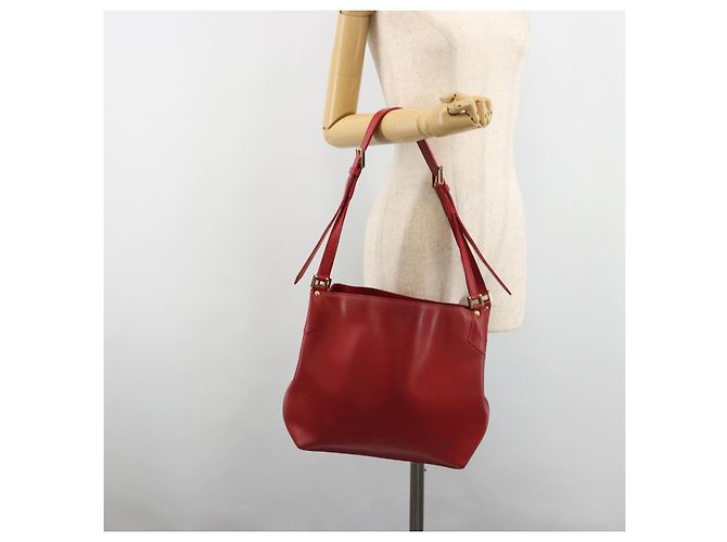 Borsa a Spalla LOUIS VUITTON Epi Mandala MM Rosso M5889E LV Auth 185529 - vista 23