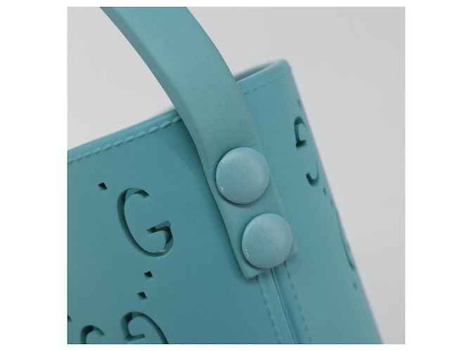 Borsa a mano per bambini GUCCI in gomma Blu Turchese 723051 Auth 185604M - vista 14