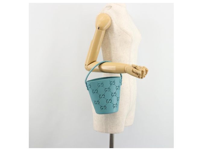 Borsa a mano per bambini GUCCI in gomma Blu Turchese 723051 Auth 185604M - vista 19