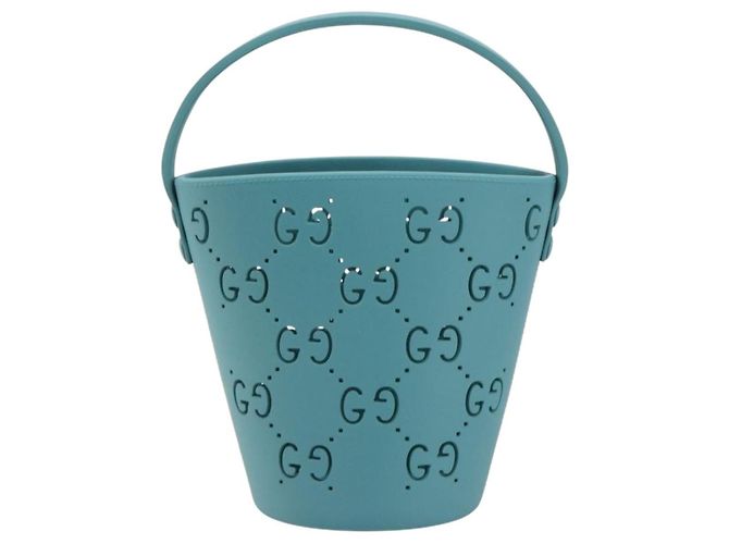 Borsa a mano per bambini GUCCI in gomma Blu Turchese 723051 Auth 185604M - vista 2