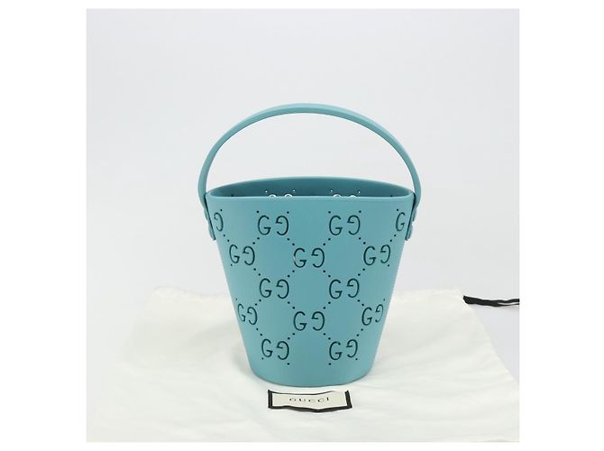 Borsa a mano per bambini GUCCI in gomma Blu Turchese 723051 Auth 185604M - vista 20