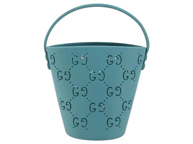 Borsa a mano per bambini GUCCI in gomma Blu Turchese 723051 Auth 185604M - vista 3