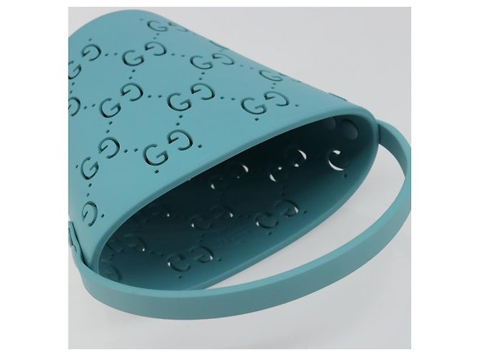 Borsa a mano per bambini GUCCI in gomma Blu Turchese 723051 Auth 185604M - vista 6