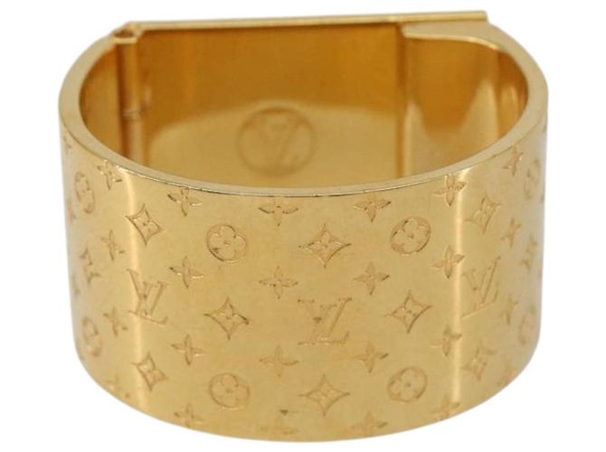 LOUIS VUITTON Anello per Sciarpa Monogram Nanogram Tonalità Oro M00226 Auth 186230A Monogramma - vista 13