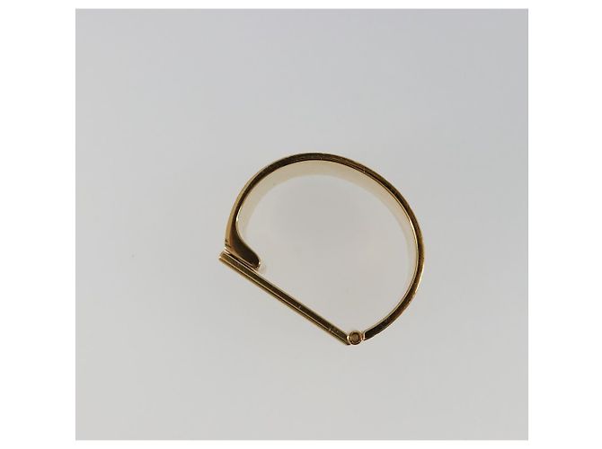 LOUIS VUITTON Anello per Sciarpa Monogram Nanogram Tonalità Oro M00226 Auth 186230A Monogramma - vista 14