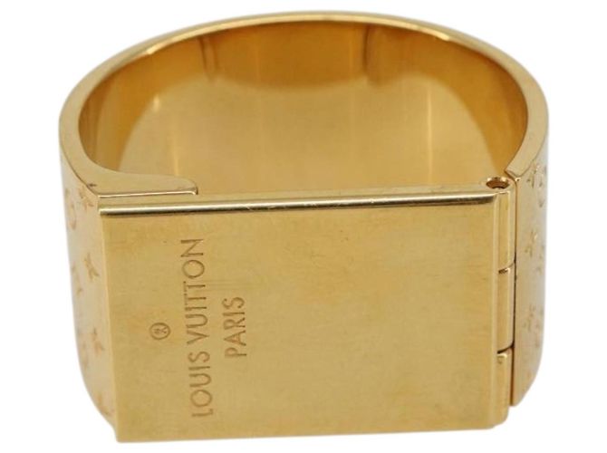 LOUIS VUITTON Anello per Sciarpa Monogram Nanogram Tonalità Oro M00226 Auth 186230A Monogramma - vista 2