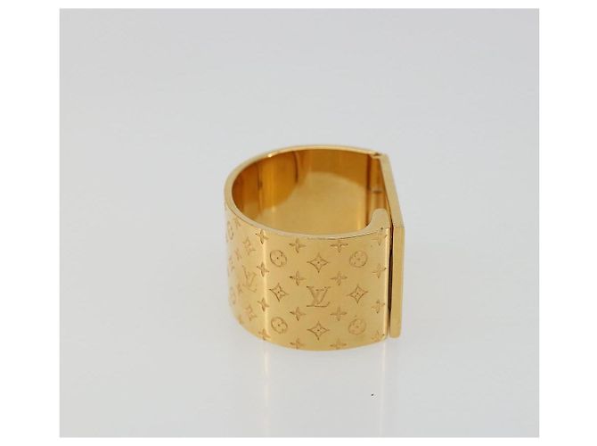 LOUIS VUITTON Anello per Sciarpa Monogram Nanogram Tonalità Oro M00226 Auth 186230A Monogramma - vista 3