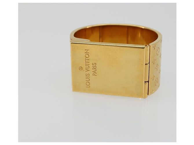 LOUIS VUITTON Anello per Sciarpa Monogram Nanogram Tonalità Oro M00226 Auth 186230A Monogramma - vista 5