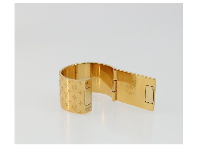 LOUIS VUITTON Anello per Sciarpa Monogram Nanogram Tonalità Oro M00226 Auth 186230A Monogramma - vista 6