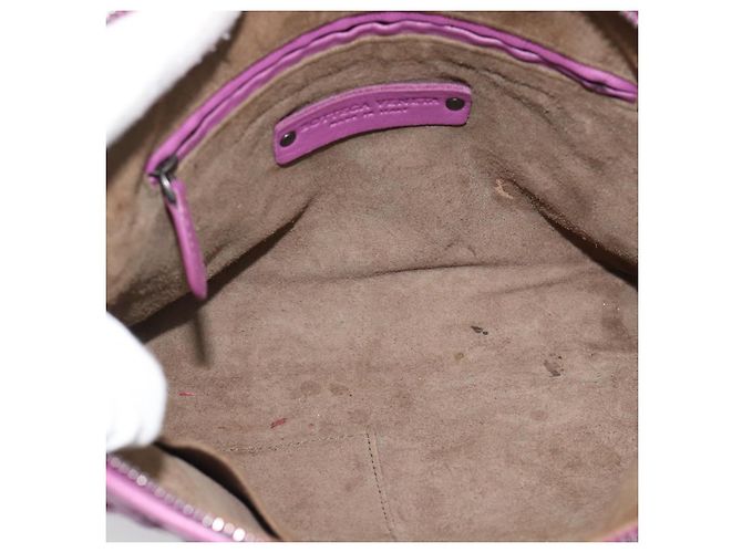 Borsa a Spalla BOTTEGA VENETA INTRECCIATO in Pelle Viola Auth 187568A Porpora - vista 17