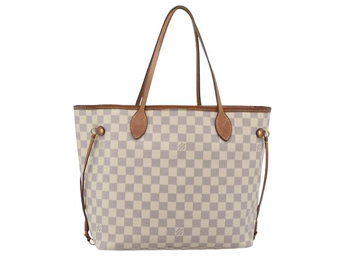 LOUIS VUITTON Damier Azur Neverfull MM Tote Bag N41605 LV Auth ka4805 - vista 2