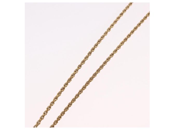 Collana rotonda con logo CD Christian Dior in metallo Oro Auth SW2396 D'oro - vista 12