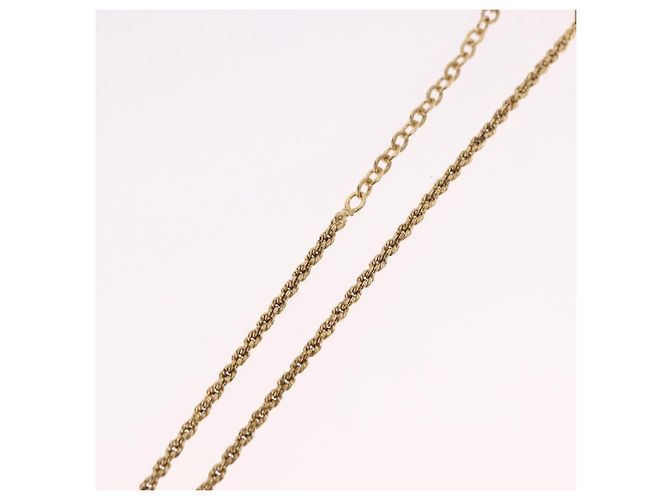 Collana rotonda con logo CD Christian Dior in metallo Oro Auth SW2396 D'oro - vista 13