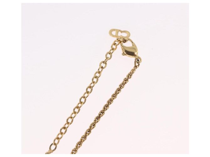 Collana rotonda con logo CD Christian Dior in metallo Oro Auth SW2396 D'oro - vista 14