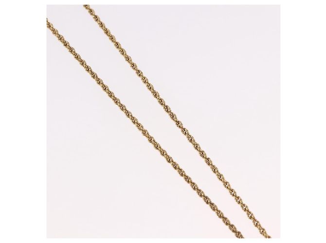 Collana rotonda con logo CD Christian Dior in metallo Oro Auth SW2396 D'oro - vista 5