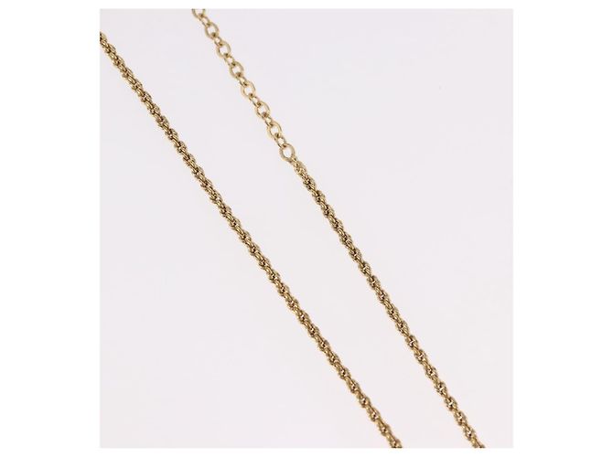 Collana rotonda con logo CD Christian Dior in metallo Oro Auth SW2396 D'oro - vista 6