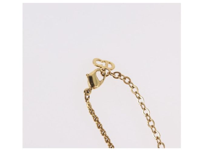 Collana rotonda con logo CD Christian Dior in metallo Oro Auth SW2396 D'oro - vista 8