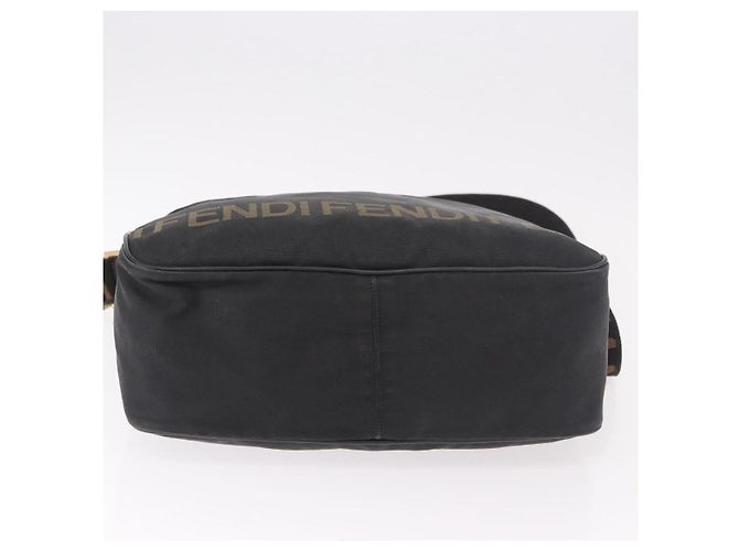Borsa a Spalla FENDI Canvas Nero Oro Auth 186111 D'oro - vista 10