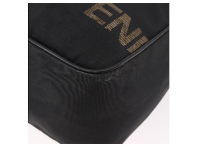 Borsa a Spalla FENDI Canvas Nero Oro Auth 186111 D'oro - vista 12