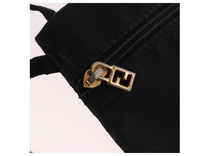 Borsa a Spalla FENDI Canvas Nero Oro Auth 186111 D'oro - vista 21