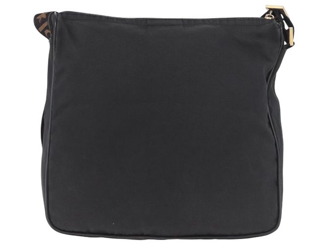 Borsa a Spalla FENDI Canvas Nero Oro Auth 186111 D'oro - vista 3