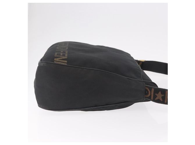 Borsa a Spalla FENDI Canvas Nero Oro Auth 186111 D'oro - vista 4