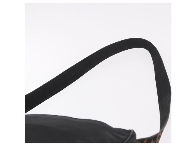 Borsa a Spalla FENDI Canvas Nero Oro Auth 186111 D'oro - vista 9