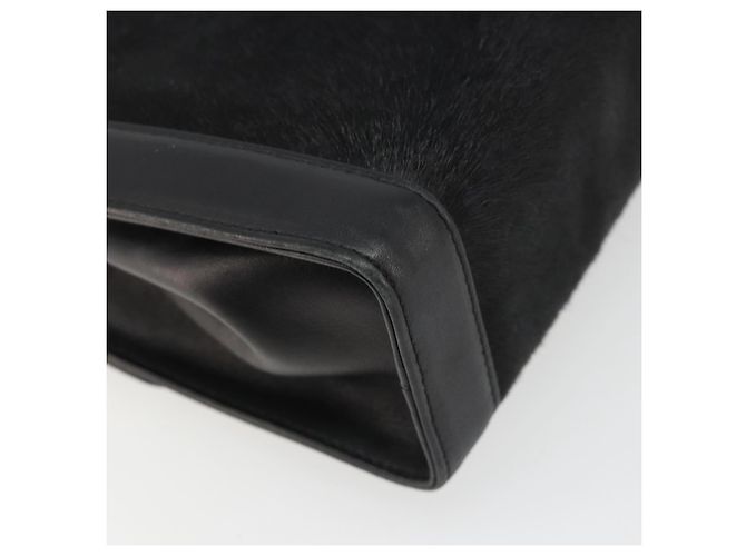 Borsa a tracolla Salvatore Ferragamo Gancini in pelle Harako Nera Oro Auth ka4773A Nero D'oro - vista 13