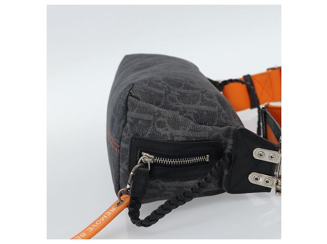 Borsa a tracolla Christian Dior Trotter Canvas Gray Silver Auth 186198V Marrone Argento - vista 5