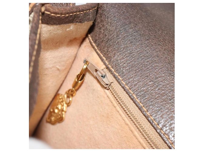 Borsa Gucci GG Supreme Web Sherry Line PVC Beige Oro 001 104 0551 Auth ka4846 D'oro - vista 21
