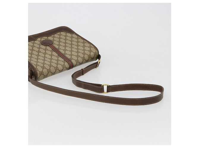 Borsa Gucci GG Supreme Web Sherry Line PVC Beige Oro 001 104 0551 Auth ka4846 D'oro - vista 7