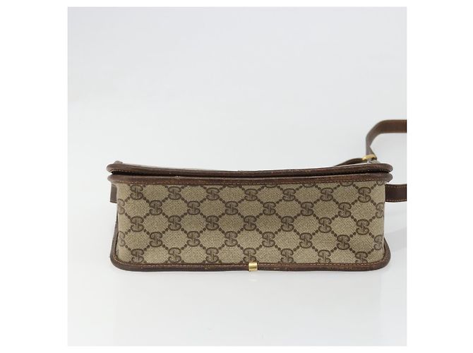Borsa Gucci GG Supreme Web Sherry Line PVC Beige Oro 001 104 0551 Auth ka4846 D'oro - vista 9
