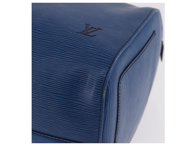 LOUIS VUITTON Epi Keepall 45 Boston Bag Blue M42975 LV Auth 184611 - vista 13