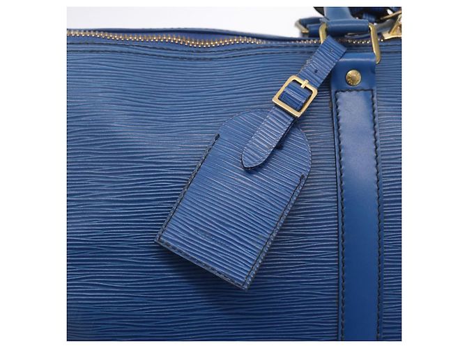 LOUIS VUITTON Epi Keepall 45 Boston Bag Blue M42975 LV Auth 184611 - vista 15